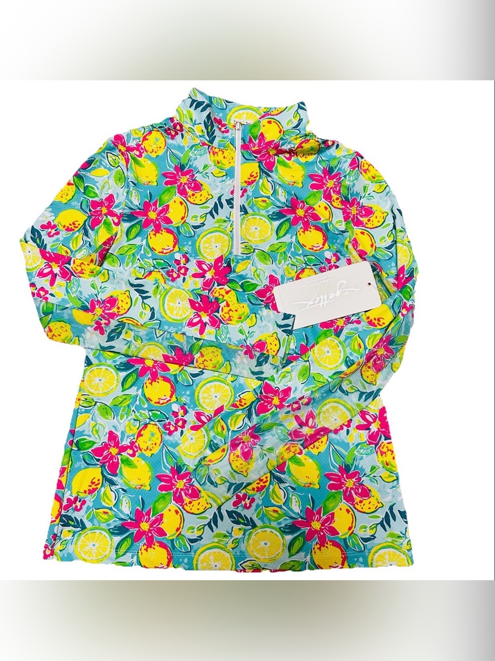 NWT Gottex 1/4 Zip Lemons Jacket Golf Tennis Lightweight Activewear Athleisure